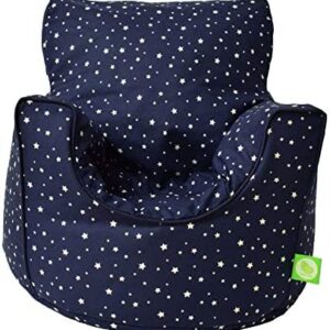 Bean Lazy Cotton Navy Stars Bean Bag Arm Chair with Beans Child size