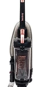 Beldray BEL0648NRG Turbo Swivel Upright Vacuum Cleaner, Ergonomic Multidirectional Head, Easy-Empty Tank, 2 M Flexi-Hose, Cyclonic Hoover Technology, 3-in-1 Crevice & Brush Tool, Rose Gold, 400 W