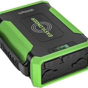 EASYLONGER Portable Power Station, 96000mAh/297.6Wh CPAP Battery Pack Supply 12/24V DC Output with LED Light LiFePO4 Batteries Solar Generator for Camping Travel Emergency RV Outdoor