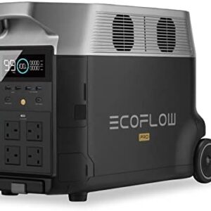 ECOFLOW DELTA Pro Portable Home Battery, Expandable Portable Power Station, 3.6kWh-25kWh, Huge 3600W AC Output, Solar Generator For Home Backup, Travel, Outdoor Camping