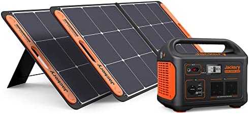 Jackery Solar Generator 1000, 1002WH Power Station with 2*SolarSaga 100W Solar Panels, Solar Mobile Lithium Battery Pack for Outdoor RV Camping, Home Emergency