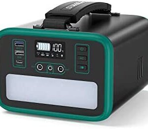 SWAREY Portable Power Station 240Wh Power Generator 200W (400W Peak) AC/USB-C Input/Output (65W PD )/DC/USB-A Solar Generator Camping Power Pack Camping Generators
