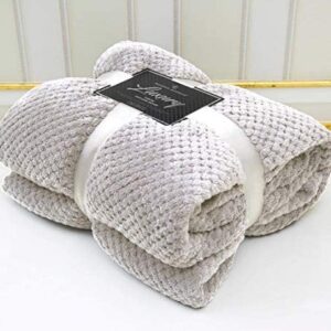Style Spot Popcorn Throws Cuddly Cosy Soft Warm Fleece Blanket For Couch Sofa & Bed 2 Seater Sofa Cover 3 Seater Sofa Throw Large Luxury Throws Double & King Size (Silver, King: 200 X 240)