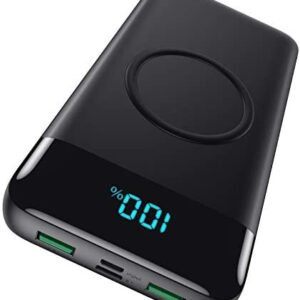 Trswyop Wireless Power Bank 26800mAh -【15W Wireless Charging+25W PD Fast Charging】Portable Charger QC 4.0 External Battery Pack with 4 Outputs & 2 Inputs for iPhone 13 12 Samsung Huawei Xiaomi iPad