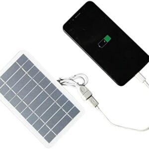 Vecksoy Solar Power Bank | Solar Power Bank with Built-in USB Cable | 2W 5V Solar Panels USB Port, Charging Port for Cell Phones, Tablets, and Electronic Devices