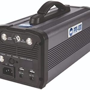 WAI EVUPPS400 Portable Power Supply, 426Wh Outdoor Backup Mobile Lithium Battery Pack with 220V/400W Output Power, Pure Sine Wave AC Outlet, DC 12V and USB 5V output for holiday RV Camping, Emergency