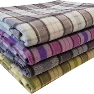 rejuvopedic Tartan Fleece Blanket Sofa Throw Settees / 150x200cms / Grey