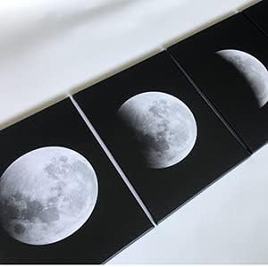 Wieco Art Moon Large Modern Giclee Canvas Prints Artwork Abstract Space Pictures Paintings on Stretched and Framed Canvas Wall Art Ready to Hang for Living Room Home Office Decorations - Image 6