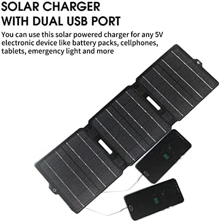 Kavolet Foldable Solar Charger with Dual USB, Portable Solar Power Bank, Waterproof Compact Solar Power Phone Charger, Solar Panel for Tablet Laptop Cellphones Camping Hiking Travel, 15W/30W - Image 6