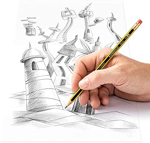 STAEDTLER 122-2 BK10 Noris Graphite Pencil with Eraser Tip - HB (Pack of 10) - Image 4