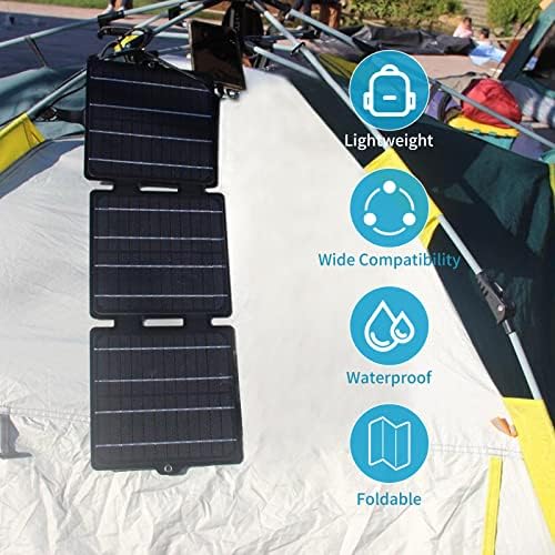 Kavolet Foldable Solar Charger with Dual USB, Portable Solar Power Bank, Waterproof Compact Solar Power Phone Charger, Solar Panel for Tablet Laptop Cellphones Camping Hiking Travel, 15W/30W - Image 3