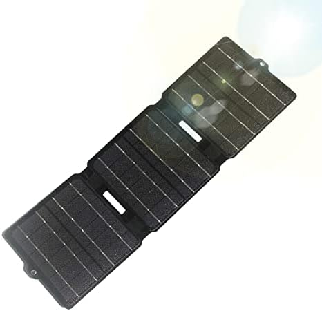 Kavolet Foldable Solar Charger with Dual USB, Portable Solar Power Bank, Waterproof Compact Solar Power Phone Charger, Solar Panel for Tablet Laptop Cellphones Camping Hiking Travel, 15W/30W