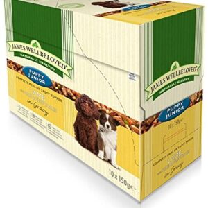 40 x 150g James Wellbeloved Puppy / Junior Lamb and Rice Pouches Multibuy