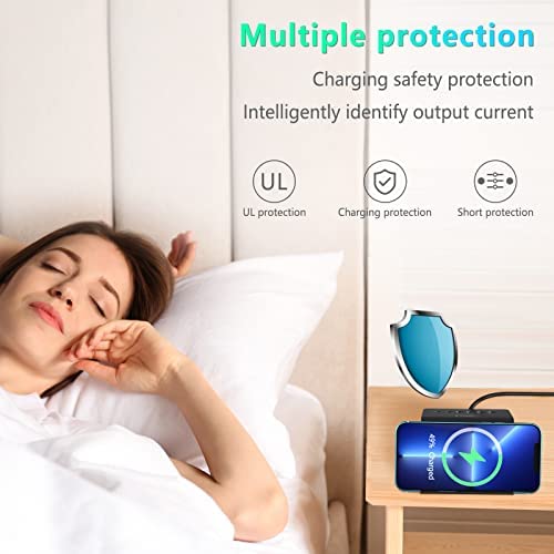100W Wireless Charging Station,Qurzou Multiport USB Charger 6-Port USB C Cell Phone Fast Charger for iPhone 14/14 Pro/14 Pro Max/13 Pro/13 Pro Max, Galaxy, iPad,Tablet,MacBook Pro/Air etc - Image 6