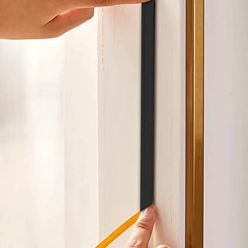 Black Weather Strip Tape 12 Meters Self Adhesive Door Seal Strip Rubber Seal Foam Strip Draught Excluder Tape Soundproofing Avoidance Rubber Weatherstrip for Doors Windows Insulation Strip(2 Pack) - Image 7