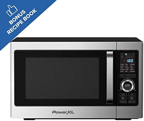 Power XL Microwave, Air Fryer & Oven - 8 in 1 Cooking Machine - Microwave, Air Fryer, Grill, Toaster, Convection Oven, Popcorn Maker, Rice Cooker and Defroster - 900W (Silver) - Seen on High Street TV - Image 2