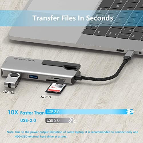 USB C Hub Dual Monitors with HDMI VGA, 7-in-1 USB C Adapter Thunderbolt Docking Station with 87W Power Delivery, 2x USB A 3.0 Ports, SD/TF Reader, for MacBook Air/Pro, HP, Dell XPS - Image 3