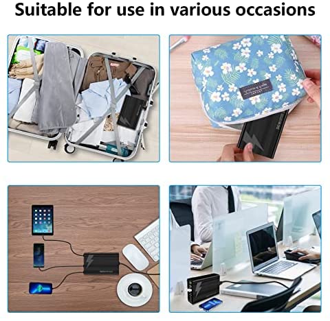 LAMJAD USB C Wall Charger Multiports,96W 6 Port USB C Charging Station,Portable Fast USB C Charging Hub PD Adapter 3 USB C and 3 QC USB A for All iPad, iPhone 13 /12/11 Max Mini, Pixel Samsung Galaxy - Image 6