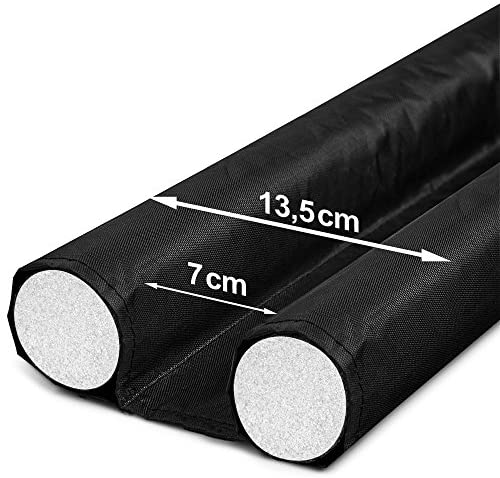 3x Draft Excluder for Doors Twin Draught Guard Bottom 95cm 37in Adjustable Insulation Cold Air Noise Wind Blocker Foam Stopper Black Cushion Seal - Image 6