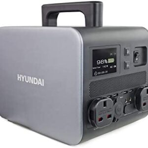 Hyundai Portable Power Station 600w, Jump Starter, Multiple Charging Options 230v, 2 Year Warranty