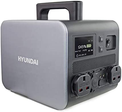Hyundai Portable Power Station 600w, Jump Starter, Multiple Charging Options 230v, 2 Year Warranty