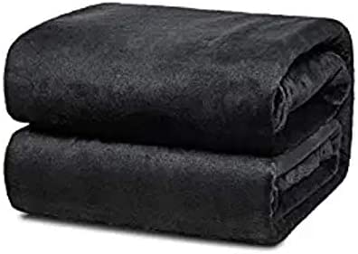 Pilot Imports 200 x 240 cm Extra-Large Luxury Mink Faux Fur Throw/Blanket Covers Upto 3-Seater Sofa or King Bed (((200x240)), Black)