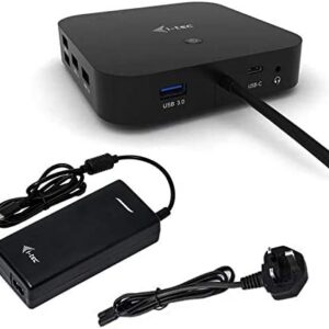 i-tec USB-C Docking Station 2x4K with 100W Power Delivery - 2x DisplayPort 1x USB-C 3x USB 3.0 2x USB 2.0 1x GLAN 1x Audio/Mic