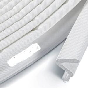 10M Weather Stripping Self Adhesive Door Seal Strip Kerf Weather Stripping High Density Foam Draught Excluder Tape White