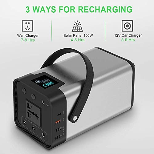 YQGOO Wind Turbines,200W Solar Camping Power Bank Portable Generator 54600Mah Solar Power Station with LED Light for Outdoors Camping Traveling Emergency - Image 2
