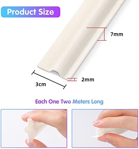 Draft Excluder for Windows, 6m/236inch Acoustic and Windproof Dustproof Window Seal Strip, Doors, Windows, Cabinet Doors Draught Excluder Tape, Foam Super Adhesive Backing Window Insulation(White) - Image 7