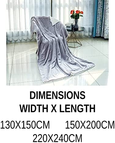 Single Silver Grey Sherpa Fleece Blanket, Microfiber, Thick Blanket, Fluffy Blanket, Blanket For Bed, Throws For Sofas, Reversible Soft, Thick, Luxurious, Winter Blanket - Image 3