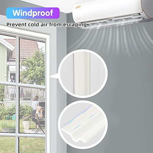 Draft Excluder for Windows, 6m/236inch Acoustic and Windproof Dustproof Window Seal Strip, Doors, Windows, Cabinet Doors Draught Excluder Tape, Foam Super Adhesive Backing Window Insulation(White) - Image 3