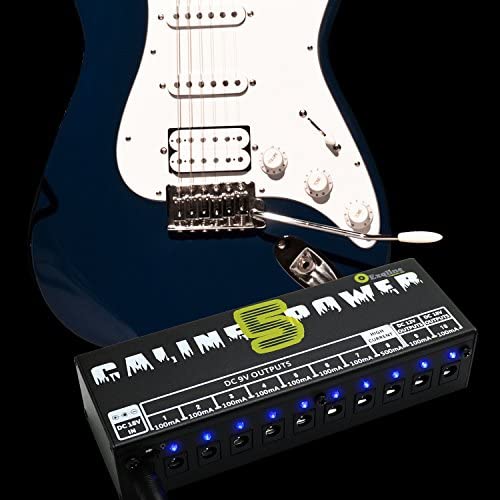 Guitar Pedal Power Supply - Exqline Effect Pedal Board Power Supply 10 Isolated DC Output for 9V/12V/18V Effect Pedal Power with Bright Blue LED Isolated Short Circuit/Overcurrent Protection - Image 5