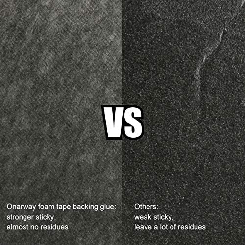 Onarway Foam Tape Weatherstrip for Door and Window Insulation, 2X 12.5mm(W) x 3mm(T) x 5m(L) Single Sided Foam Strips Adhesive, High Density Foam Seal Tape, Closed Cell Foam Seal Strip Tape, Black - Image 7