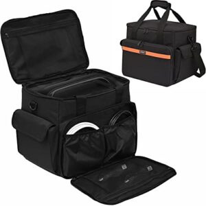 LEFOR·Z Carrying Case Compatible with Jackery Explorer 1000/ECOFLOW River Max Portable Power Station, Waterproof Travel Storage Bag with Multiple Pockets for Charging Cable and Accessories(Bag Only)