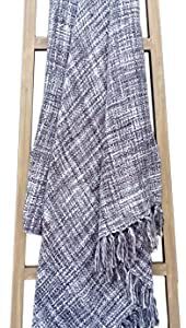 Olivia Rocco French Tonal Throw Super Soft Chenille Sofa Bed Chair Cover Throws Tasselled Decorative Blanket Super Soft Warm Cozy Perfect Covers for Large Sofas Beds (Grey, 130 x 170 cm)
