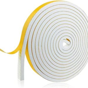 1pcs Self Adhesive Foam Tape Door Window Seal Door Draught Excluder Weatherstripping, High Density Adhesive Foam Weather Strip Seal for Window and Door Gap Window Seal Strip(5m,6X3mm)
