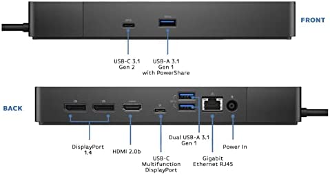 Dell WD19S Docking Station with 130W Power Adapter and 90W Power Delivery - USB Type-C, HDMI, Dual DisplayPort (WD19S130W) -Boomph's Comprehensive Ultimate Performance Dock Solution for Your Workspace - Image 2