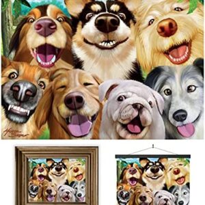 3D LiveLife Lenticular Wall Art Prints - Canine Selfie from Deluxebase. Unframed 3D Dog Poster. A perfect wall filler. Original artwork licensed from renowned artist, Michael Searle