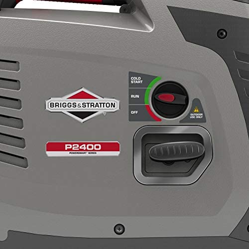 Briggs & Stratton 030801 Petrol Portable Inverter Generator PowerSmart Series P2400, 2400 Watt/1800 Watt Clean Power, Ultra Quiet and Lightweight , Grey - Image 7