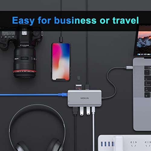 USB C Hub Docking Station, 10 IN 1 MacBook Pro Adapter Multiport USB C Hub with 4K HDMI+VGA, 3 USB 3.0, RJ45 Ethernet, 100W PD, SD/TF, Audio, USB-C Dongle Laptop Dock for HP/MacBook/Dell/Surface - Image 7
