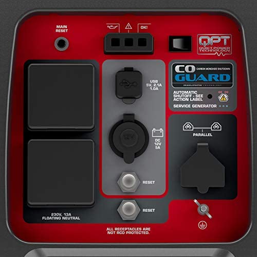 Briggs & Stratton 030801 Petrol Portable Inverter Generator PowerSmart Series P2400, 2400 Watt/1800 Watt Clean Power, Ultra Quiet and Lightweight , Grey - Image 5