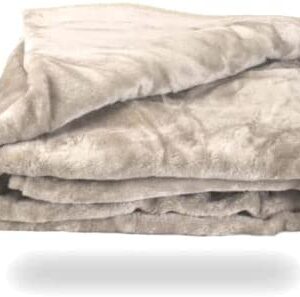 E4Emporium Luxury Soft Warm Throw Blanket, Mink Faux Fur Throw Blanket Perfect for Sofa, Chair, Couch, Bed (Mink, Single)