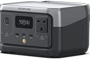 ECOFLOW Portable Power Station RIVER 2, 256Wh LiFeP04 Battery/ 1 Hour Fast Charging, Up To 600W Output, Solar Generator (Panel Not Inc.) for Outdoor Camping/RVs/Home Use