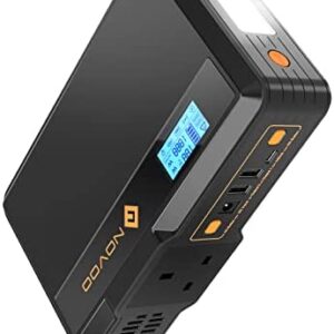 Novoo Portable Power Station 40000mAh/148Wh Lithium Battery Solar Generator with 230V/100W AC Outlet, USB C PD 60W In/Output, CPAP