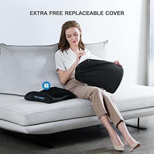 HUANUO Footrest, Under Desk Foot Rest, Foot Stool with 2 Optional Covers, Ergonomic Foot Rest for Office, Home, Travel - Image 6