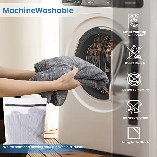 OMERAI Cooling Blanket 150X200CM for Night Sweats Cool Blanket for Sleeping Double-sided Keep Cool Summer Blanket Breathable Cold Blanket Lightweight Cooling Blankets for Bed Sofa Travel Grey - Image 7