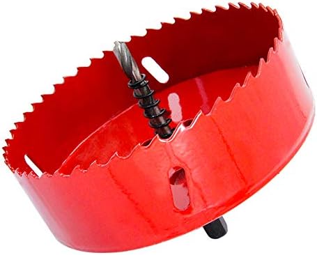 Bi-Metal Hole Saw Drill Bit HSS Hole Cutter with Arbor for Wood and Metal LAIWEI (4-29/32"(125mm))