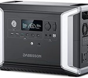 Dabbsson Portable Power Station DBS2300, 2330Wh EV Semi-solid State LiFePO4 Home Battery Backup, Max 8330Wh, 2200W AC Outlets, Solar Generator for Camping, Home Backup, Emergency, RV