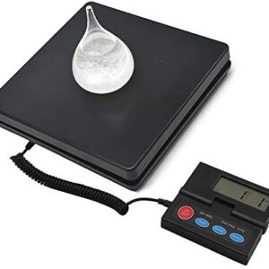  Digital Electric Heavy Duty Large Capacity Weighing Platform Scale for Postal Industrial Commercial Shop Kitchen Letter Parcels Luggage Scales Black 50KG 110lb